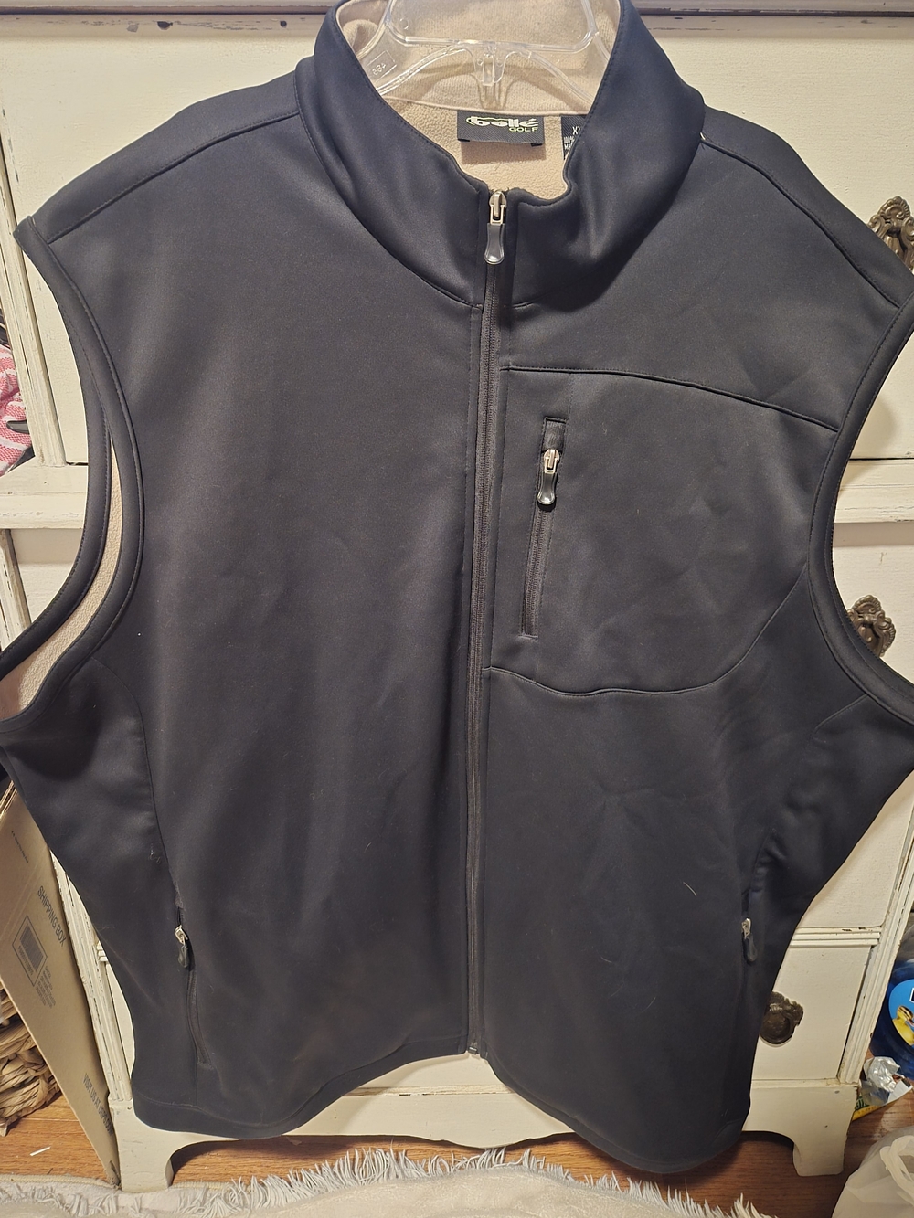 Bolle Golf XXL Black Soft Shell Fleece Lined Full Zip Vest